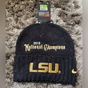 LSU TIGERS 2019 National Champions NIKE Official Locker Room Hat Cap Beanie
